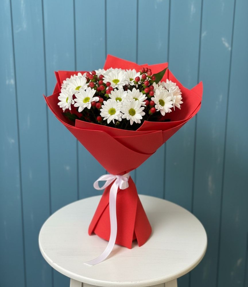 Букет цветов из: Хризантемы в Покровке