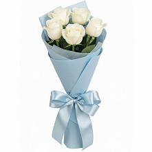 Букет 5 Белых роз Проуд в Покровке