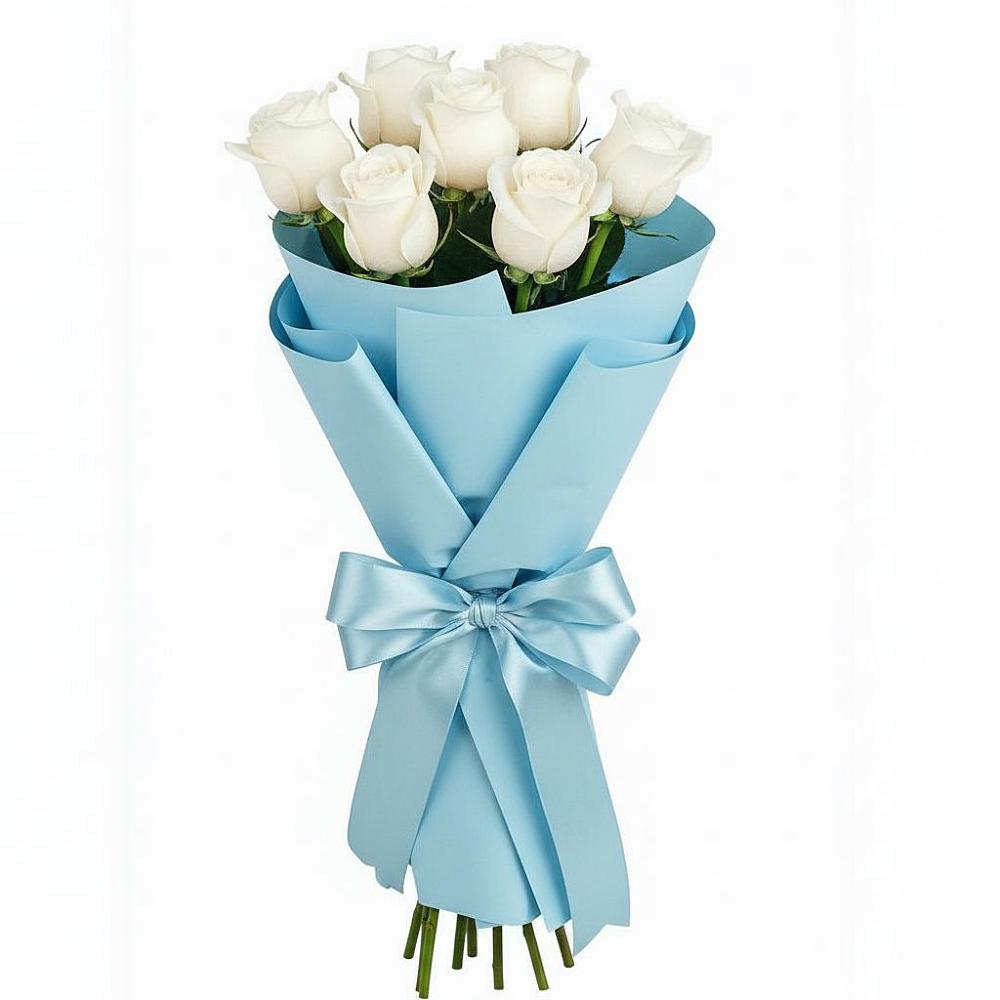 Букет 7 белых роз Проуд в Покровке