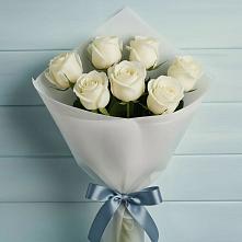 Букет 7 Белых роз Эдлесс Лав #REPLACE_PRED# Покровке