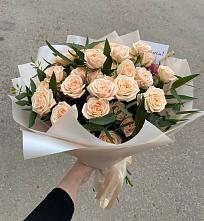 Букет Кремовые розы Латте в Покровке