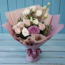 Букет цветов из:  Розы и Лизиантусы #REPLACE_PRED# Покровке
