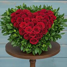 Цветочная композиция из Розы в виде сердца #REPLACE_PRED# Покровке