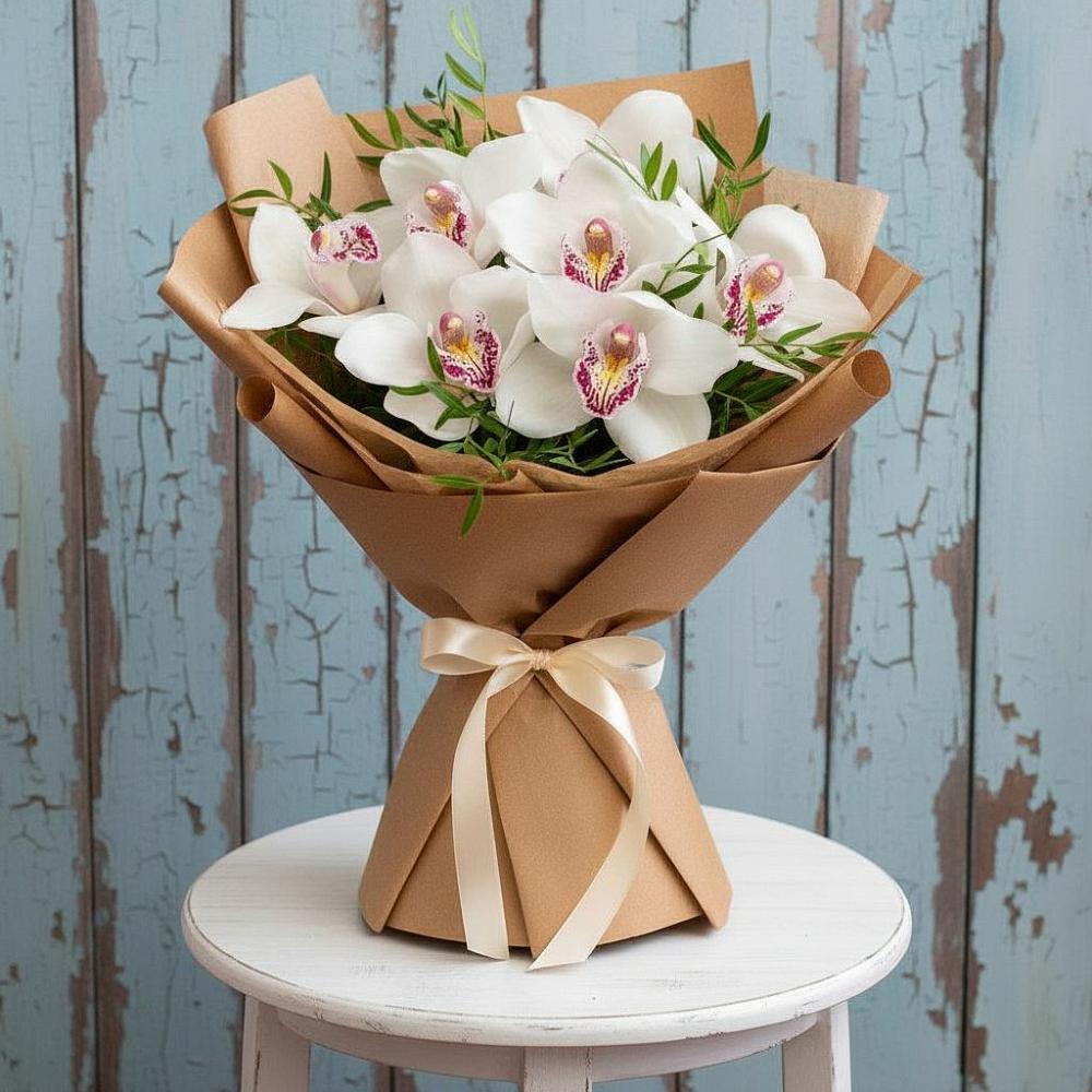 Букет цветов из: Орхидеи и Розы в Покровке