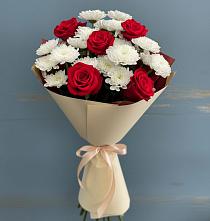 Букет цветов из:  Розы и Хризантемы в Покровке