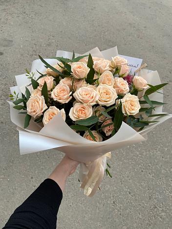 Букет Кремовые розы Латте в Покровке