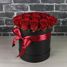 Цветочная композиция из Розы в шляпной коробке в Покровке