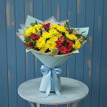 Букет цветов из:  Альстромерии и Хризантемы в Покровке