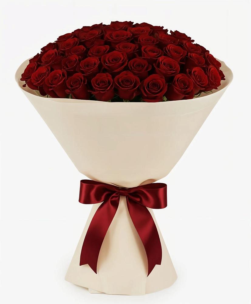 Букет 101 Бордовая роза Блэк Бакарра в Покровке