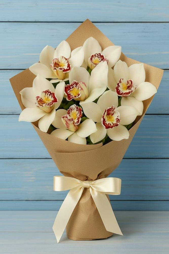 Букет цветов из: Орхидеи и Розы в Покровке