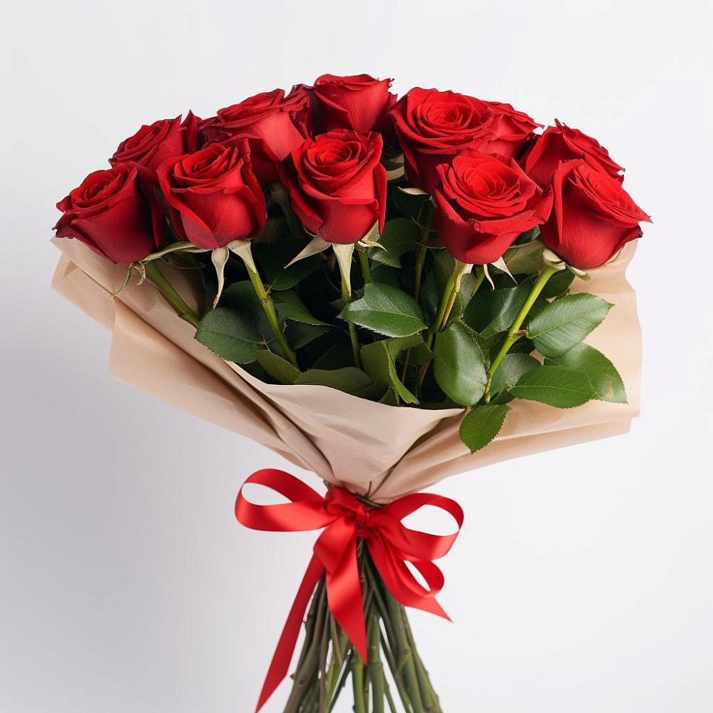 Букет 11 Красных роз Эдлесс Лав в Покровке