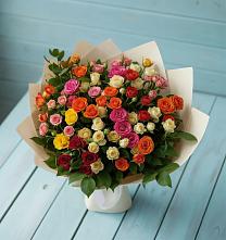 Букет Микс из разноцветных кустовых роз #REPLACE_PRED# Покровке